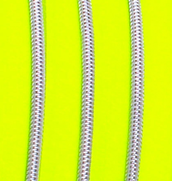 Endlosreißverschluss metallisiert schmal neongelb/silber (1m)